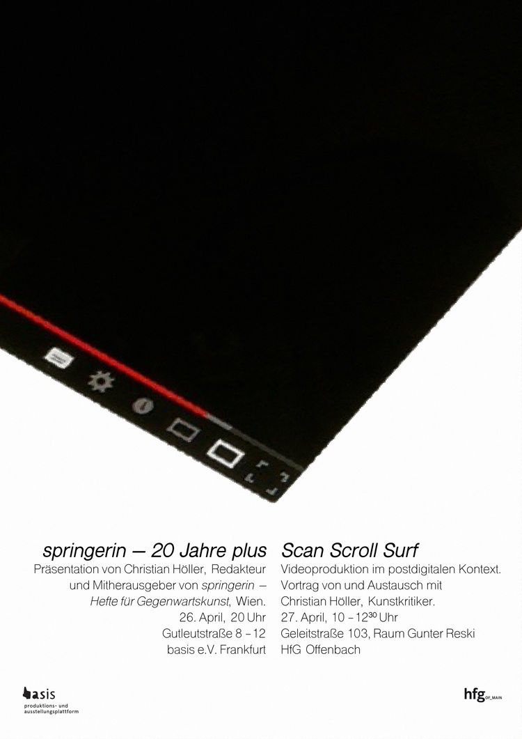 Plakat scan scroll surf hoeller