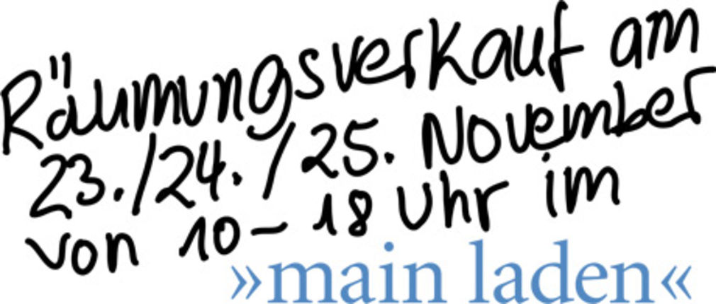 Plakat mainladen raeumngsverkauf