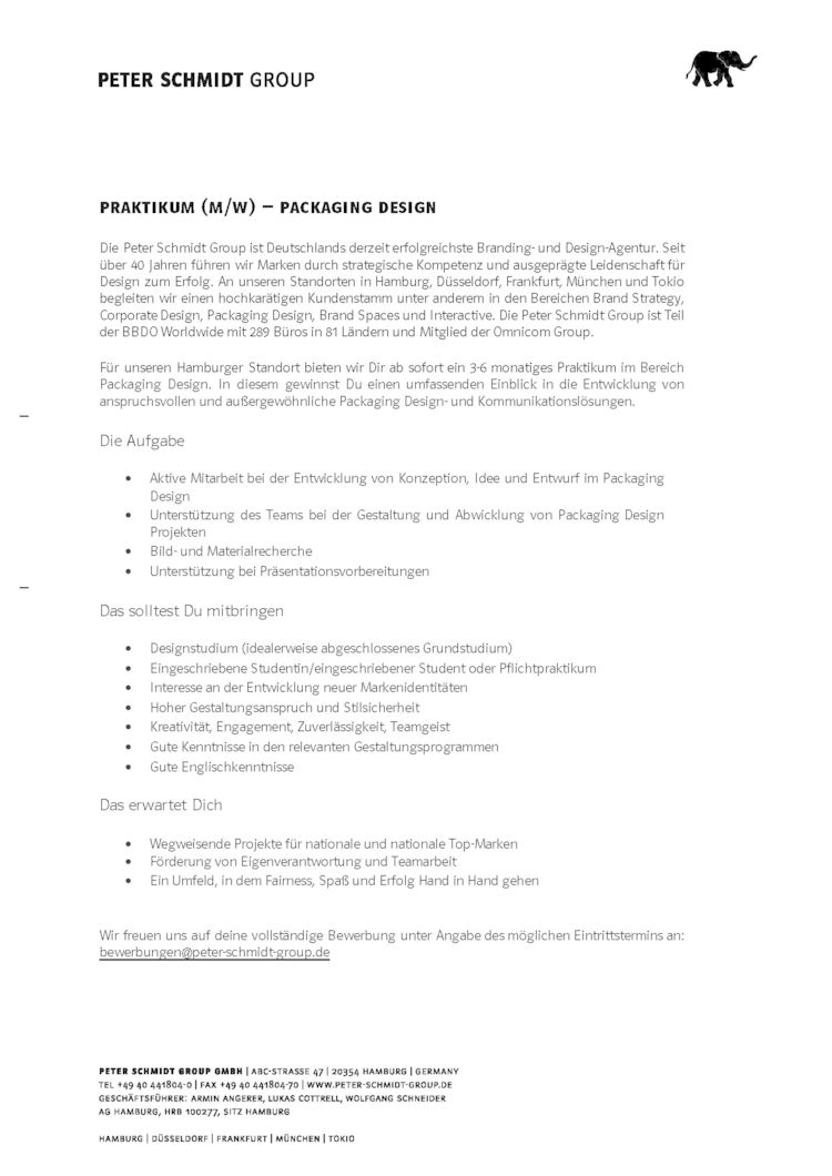 20160928 stellenanzeige praktikum packaging design hamburg