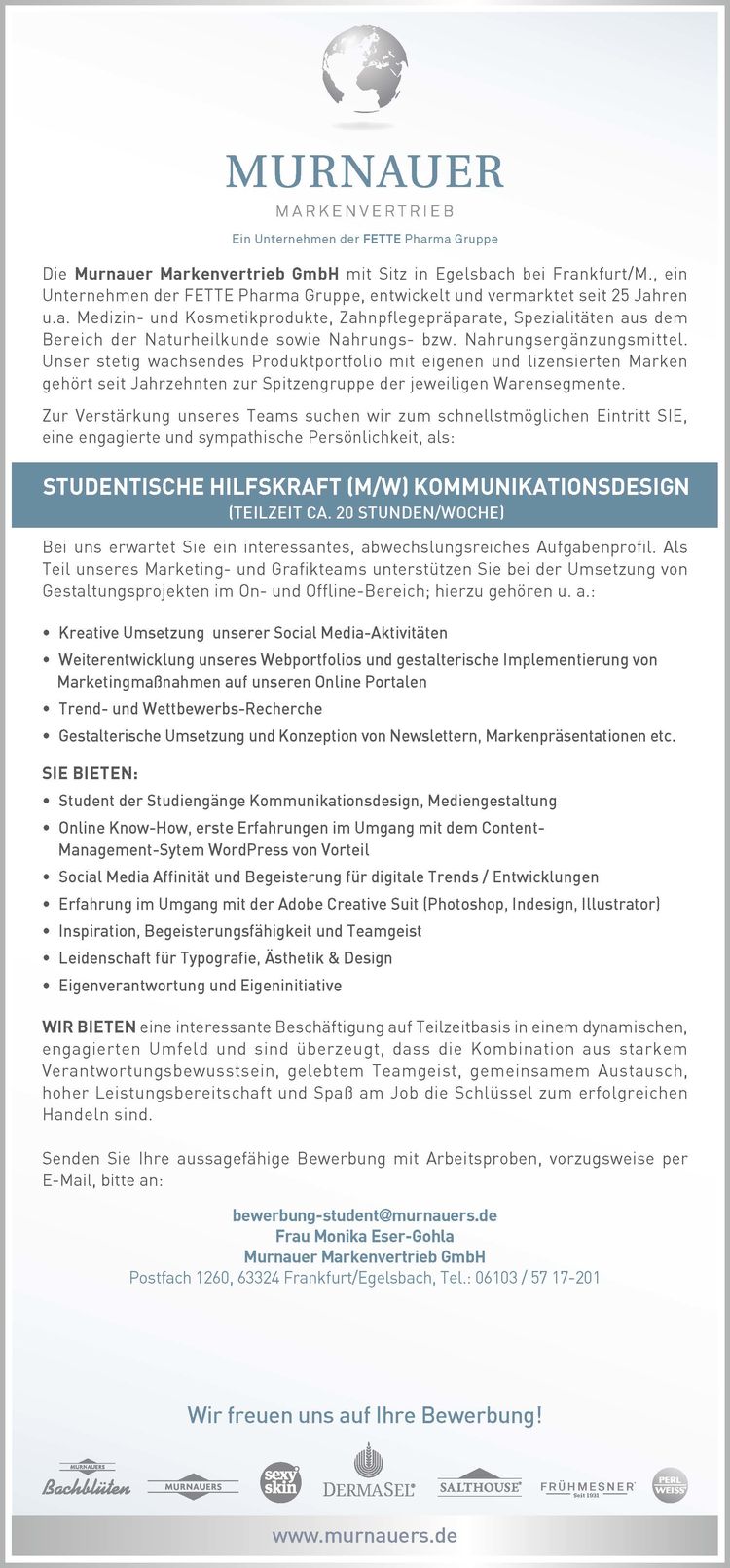 161026 stellenanzeige murnauers grafiker teilzeit
