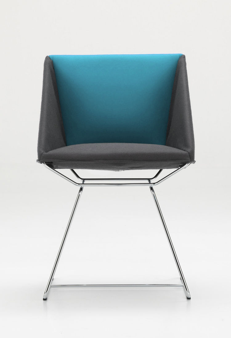 Girsberger schlaufenstuhl blau grau