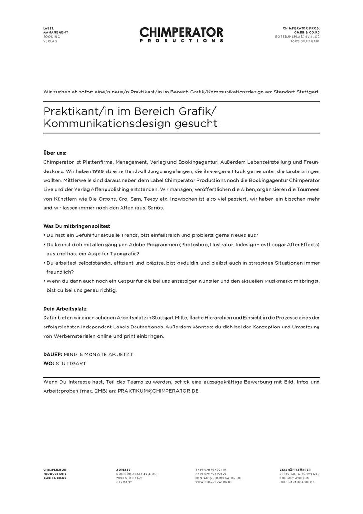 Chimperator grafikpraktikant 2017