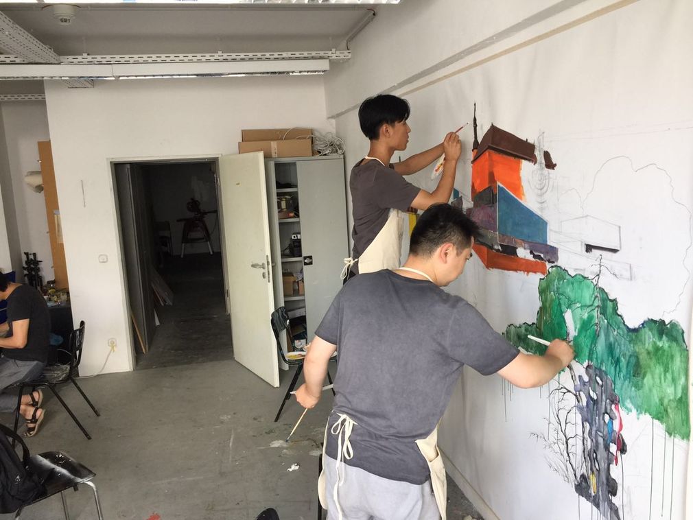 Hfg and scfai artists team creation at studio of prof gunter reski 02 photo by zheng xuan