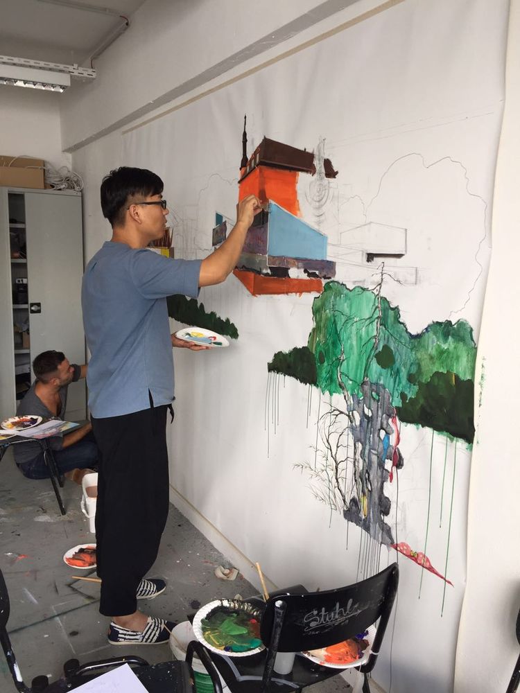 Hfg and scfai artists team creation at studio of prof gunter reski 03 photo by zheng xuan
