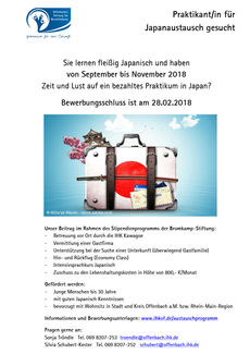 Japan austausch praktikant gesucht