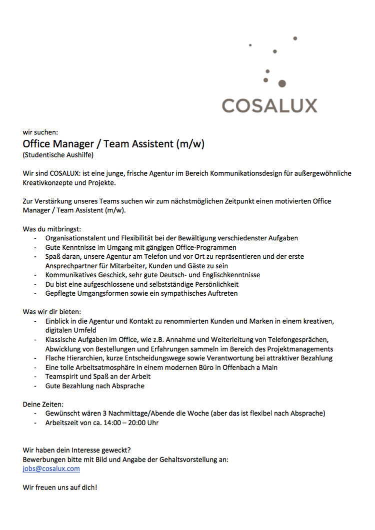 Office manager stellenangebot