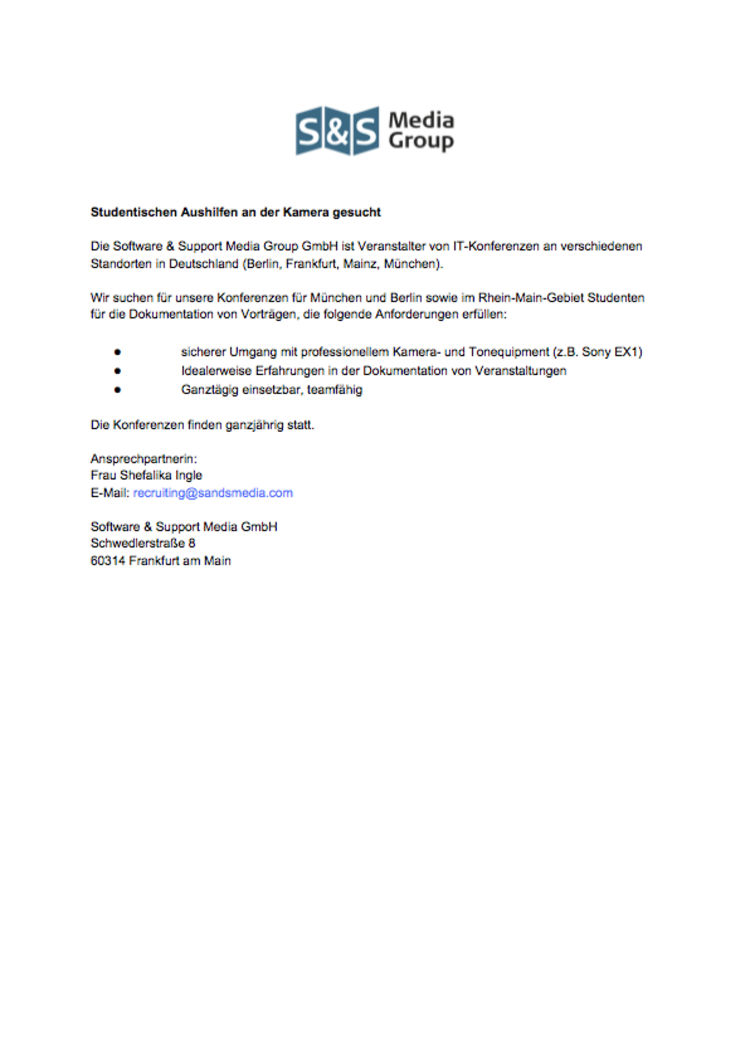 Studentische videoaushilfe kamera 2018 final