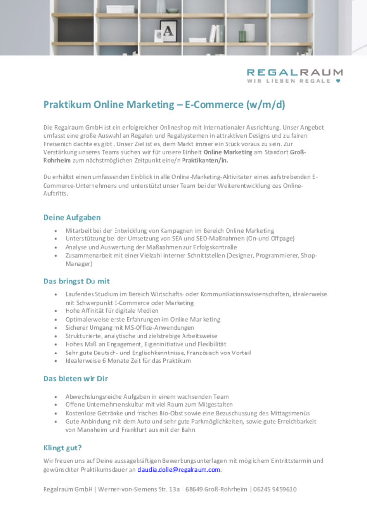 Praktikum online marketing