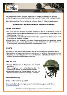 Ausschreibung cad praktikum