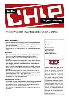 Pflicht  praktikant social bei chip