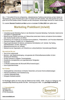 Marketing praktikant ausschreibungjan2020