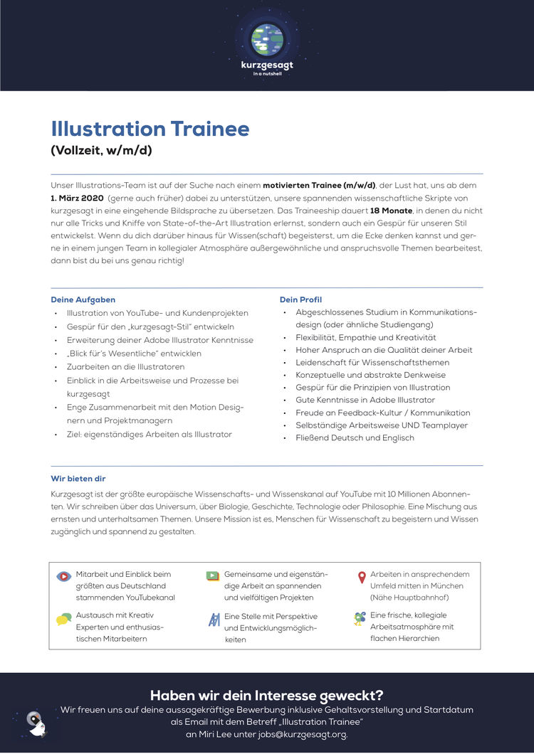 20200130 kurzgesagt stellenanezeige de illustration trainee