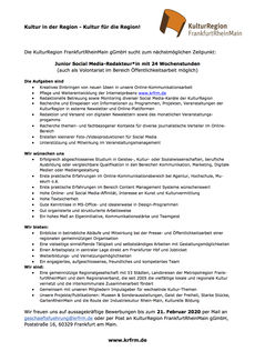 Stellenausschreibung kr junior social media redakteur 2020 final