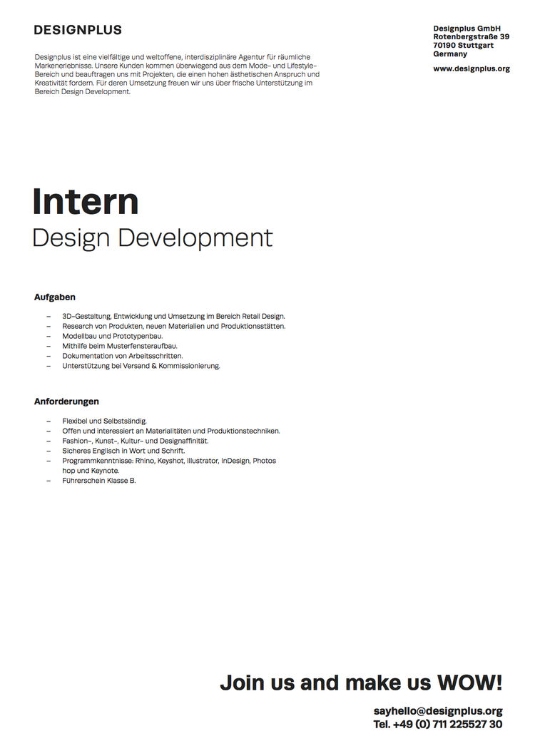 Intern designdevelopment