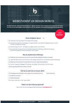 Bluprnt werkstudent ux design