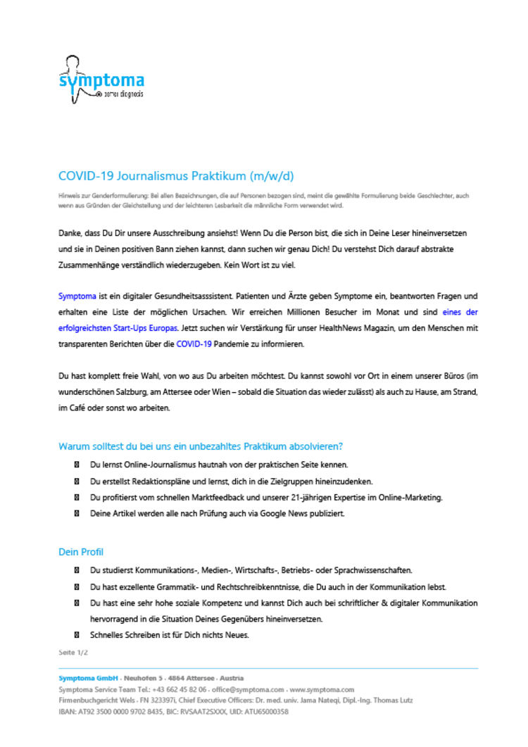 Symptoma praktikum covid 19 journalismus