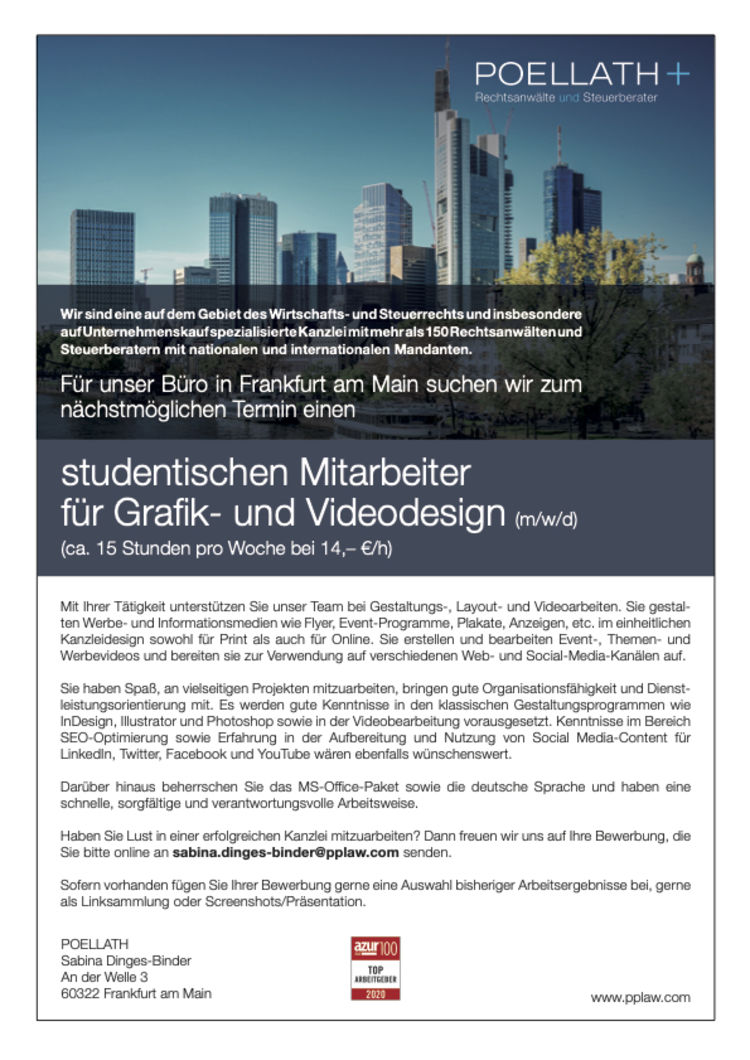 Anzeige 2021 pplaw aushang stud mitarb