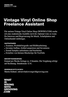 Freelance assistant vintagevinylshop