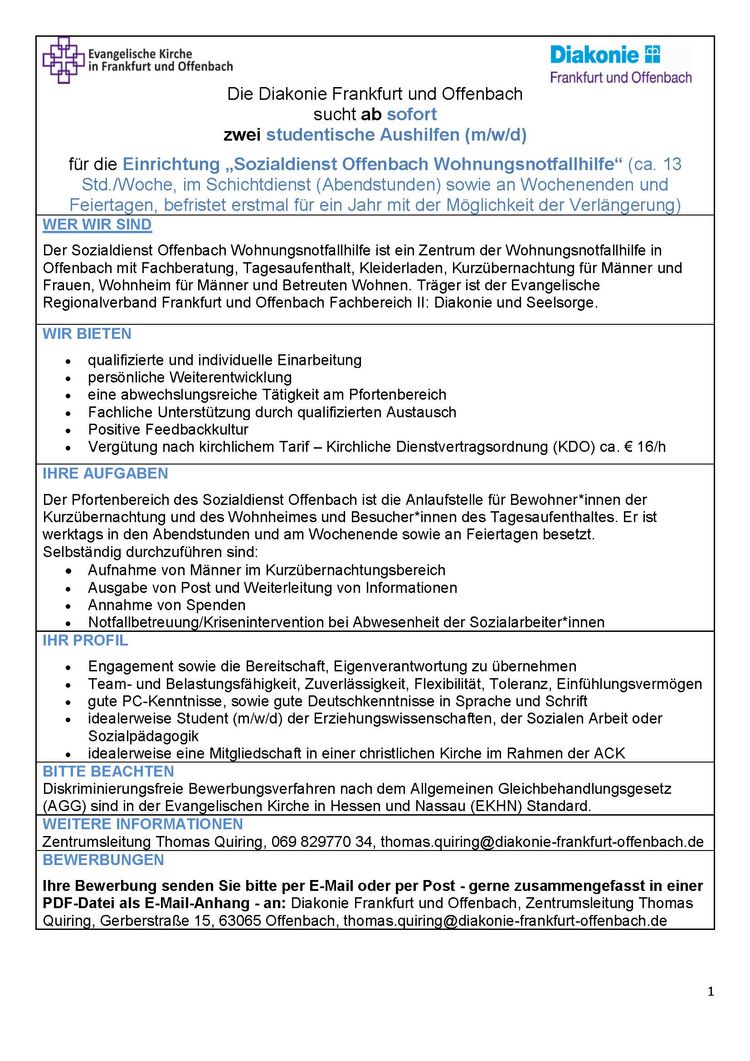 Stellenanzeigen studentin januar 2023