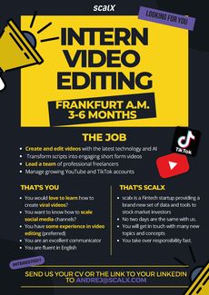 Internship video editing   scalx gmbh