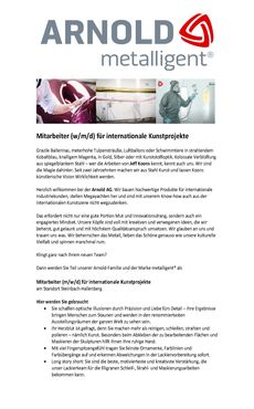 Mitarbeiter m   w   d fuer internationale kunstprojekte 1  seite 1