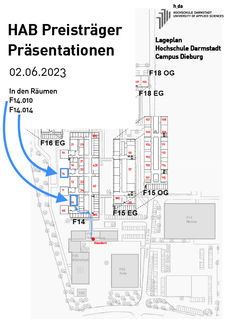 How to find the hab launch event on the h da media campus