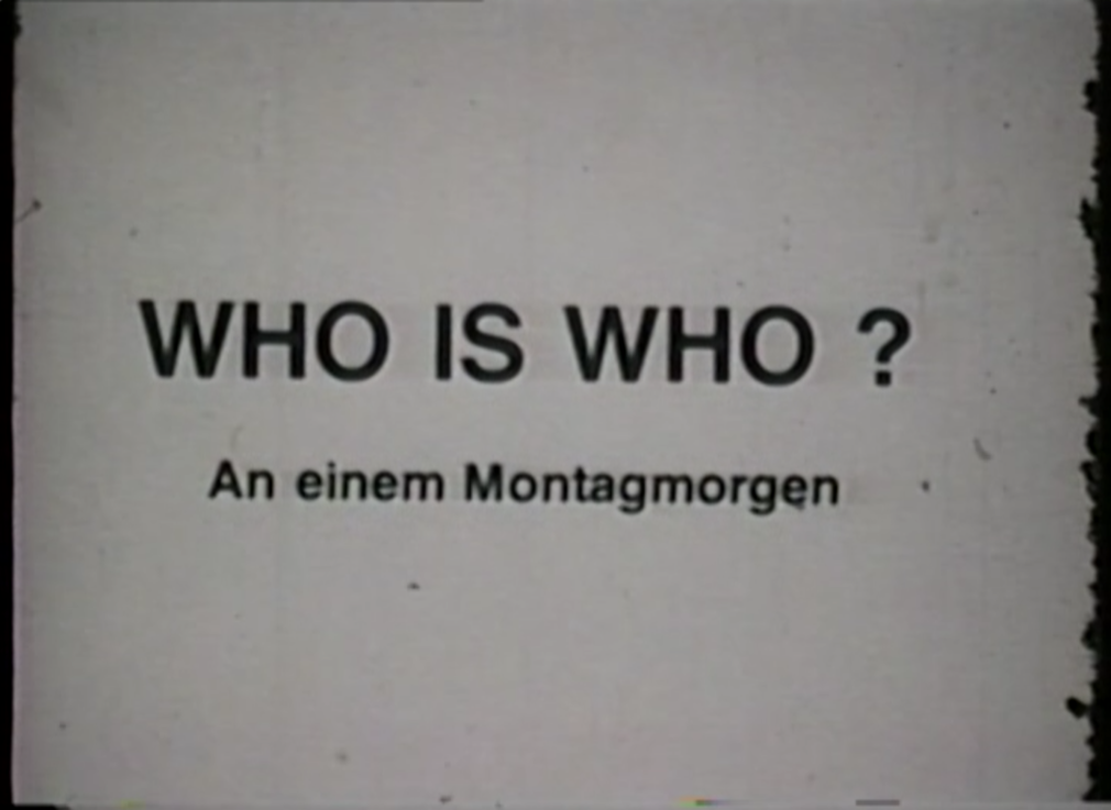 Who is who   an einem montagmorgen hfg 1982