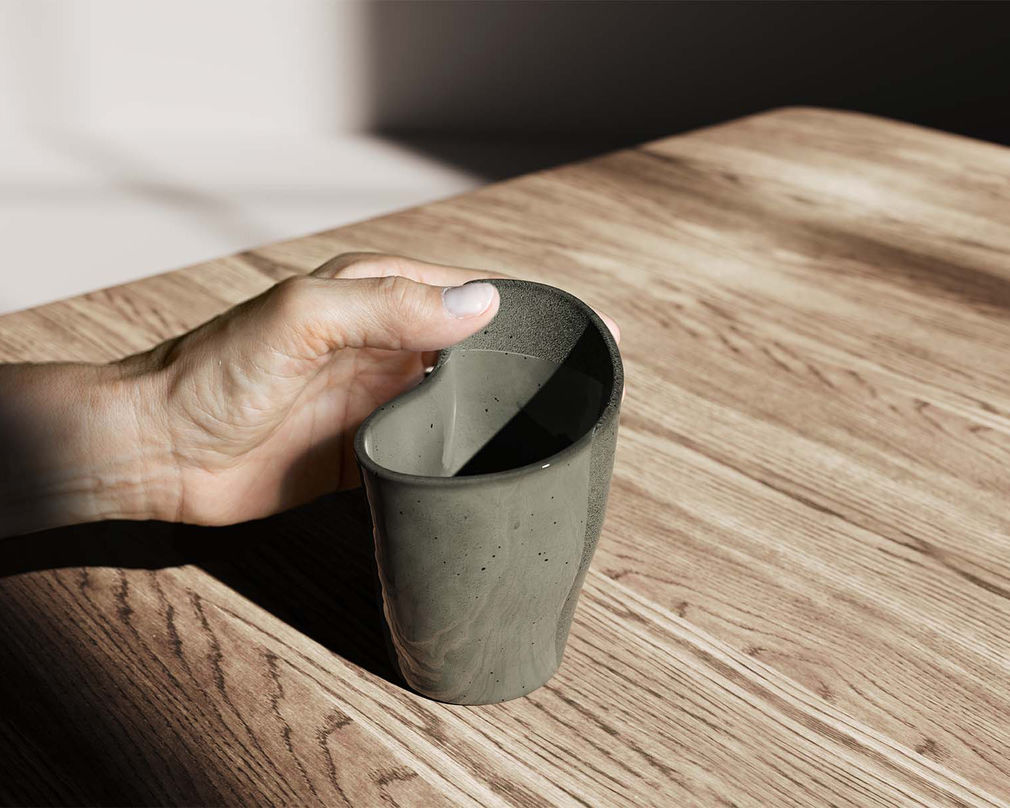 Snug kaffeebecher design ergonomischer griff