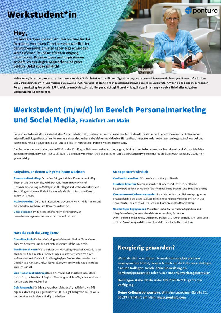Werkstudentin mwd im bereich personalmarketing und social media 1