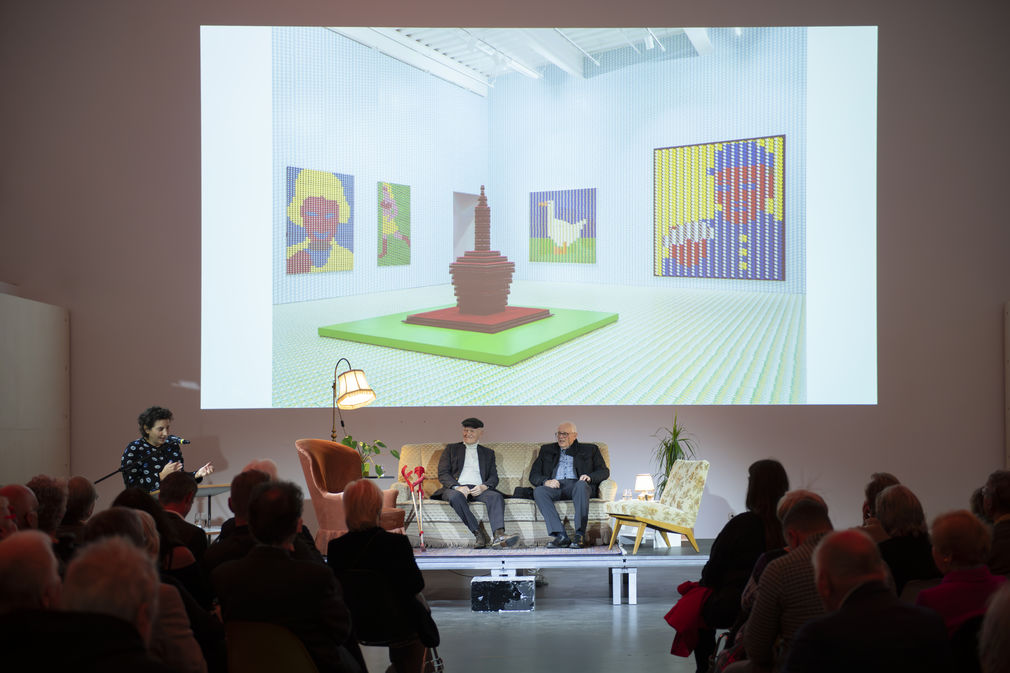 Freunde der hfg preisverleihung freundespreis thomas bayrle daniela kaiser 63