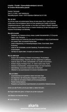Stellenausschreibung akaris 1 