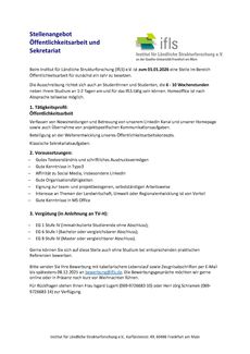 Hiwi oeffentlichkeitsarbeit ifls