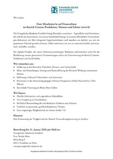 Stellenausschreibung content eaf 12 2025