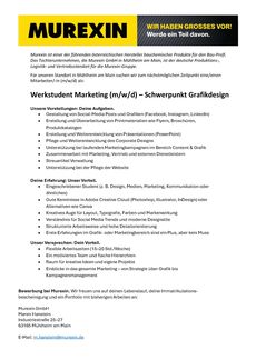 Werksstudent in marketing mde 2026
