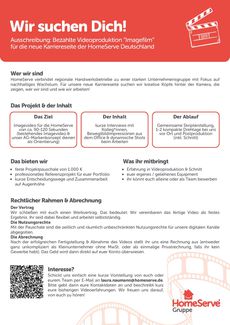 Homeserve deutschland imagevideo ausschreibung