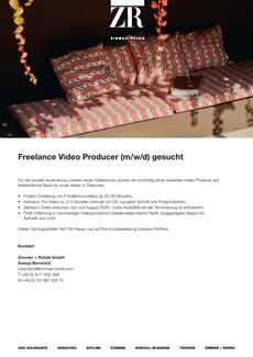 Zr stellenausschreibung a4 26 freelancer video poducer