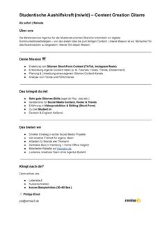 Studentische aushilfskraft  m w d    content creation gitarre  1