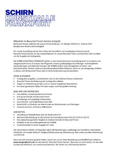 260930 ausschreibung besucherinneservice