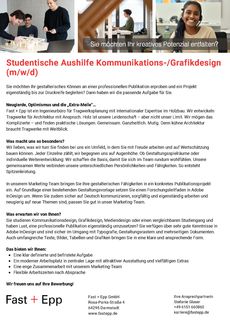 Aushang studentsiche aushilfe grafikdesign fast   epp